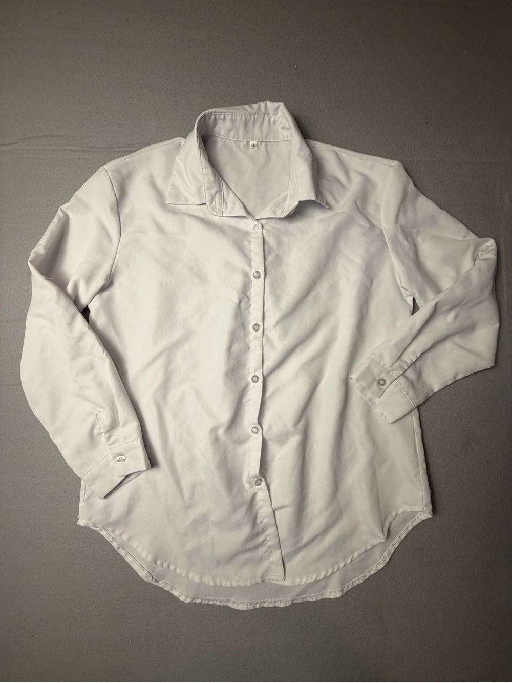 Source Unknown White Women's Button-Down Shirt L